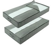 2 Pack Underbed Storage Bag Organizer