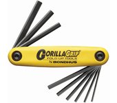Navaja GorillaGrip® con 9 llaves hexagonales en pulgadas 5/64-1/4" | Bondhus 12589