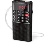 PRUNUS J-328 Mini Portable Pocket FM Radio Handheld MP3 Walkman Radios with Recorder Rechargeable Battery For Walkman Go Hiking