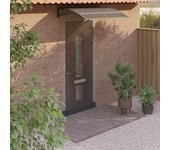 vidaXL Marquesina de puerta policarbonato negro 150x100 cm