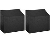 vidaXL Fundas bancos jardín 2 uds 8 ojales polietileno 130x70x70/88 cm