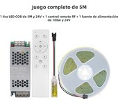 DC 24V CCT COB 16703 IC Horse Race LED Strip Light 5M 10M Chaing Effect Flexible Ribbon Dual White RF Remote Control Tape Lamp