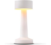 Lámpara de Mesa LED portátil, Brillo metálica de 3 grados de lámpara de escritorio, lámpara recargable con control táril de 3 Colores, de Noche Luz, lámpara de Noche (Blanca)