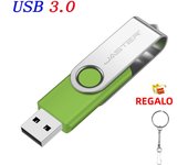 High-capacity Silver Color Rotating USB 3.0 Flash Drive 128GB 64GB 32GB 16GB 4GB Removable Storage Creative Music USB drive Gift