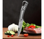 Portable Folding Knife Keychain Fruit Cutter Multipurpose Pocket Knife Utility Knives Stainless Steel Knife Kitchen Accessories