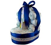 Tarta De Pañales Con Forma De Cesta + Pack De Seguridad Niño - Tiernos Momentos