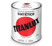 TITAN Esmalte Sintético Monocapa Brillante Blanco Exteriores 750ml - TITAN - 25851 Esmalte sintético monocapa Accesorios Pintura Esmalte Pinturas
