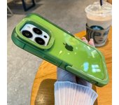Luxury Transparent Stand Holder Phone Case For iPhone 11 12 13 14 15 Pro Max X Xs Max  Shockproof Bumper Back Cover