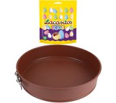 Pack repostería:LACASITOS EGGS DOYPACK 110G+Molde tarta 26x6.5cm acero agros