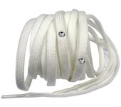 EDEA - CORDONES BLANCOS PARA BOTAS DE PATINAJE ARTÍSTICO CON CRISTALES  -  WHITE ICE FIGURE SKATES LACES WITH CRYSTALS - EDEA