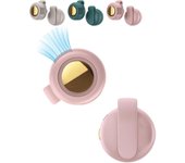 Mini ventilador portátil silencioso sin aspas con clip, mini ventilador ciclónico sin aspas con clip para la cintura, 3 velocidades, carga rápida, ideal para exteriores, viajes y oficina (rosa)