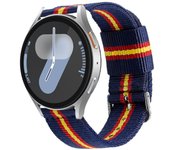 Correa de Nylon para Samsung Galaxy Watch 7 / 6 / 5 / 4 / Amazfit GTS 4 / Garmin Vivoactive 5, Colores Bandera de España Ancho 20mm