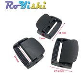5 Pcs/Pack Cam Buckles Plastic Black Toggle Clip Backpack Straps Webbing 5/8" 3/4" 1" 1-1/4" 1-1/2" 2"