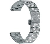 Para Garmin Venu 3 banda de reloj aleación metal Diamantes con piedras falsas decoración Correa con cierre mariposa