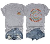 Casual and fashionable T-shirts with round necks and short sleeves let them misunderstand summer blouses