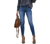 Women Stretchy Skinny Pencil Jeans Lady Mid Waist Vintage Cropped Denim Pants Ankle Length Narrow Leg Wrap Hips Classic Trousers