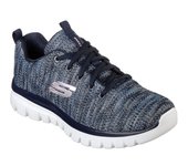 Deportivos Skechers Graceful - Twisted Fortune Color Azul Navy Para Mujer