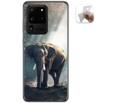 Tumundosmartphone Funda Gel Tpu para Samsung Galaxy S20 Ultra diseño Elefante Dibujos