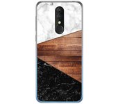 Tumundosmartphone Funda Gel Tpu para Alcatel 3 2019 diseño Mármol 11 Dibujos