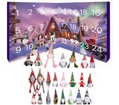 2024 Christmas Gnome Holidays Advent Calendar with Gnome Plush Toys 24 Days Xmas Countdown Calendar for Kids