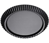 Zenker Molde rizado para tartas, diámetro 28 cm, acero con revestimiento antiadherente, color negro. 1 ud.