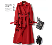 2024 Spring Autumn Women's Windbreaker New Korea Fashion Trench Coat with Belt Ladies Streetwear Loose Khaki Long Overcoat Women