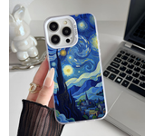 Epc Van Gogh The Starry Night Phone Case IMD Phone Case For IPhone 16 15 14 13 12 11 Pro Max Plus Color Silver Cover