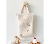 Quilted Mommy Bag Diaper Nappy Bag Baby Stuff Organizer Mini Handbags Caddy Storage Bag for Mom Cute Bear Babies Accessories