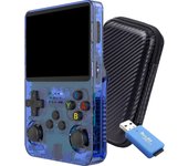 R36S Consola Retro Portátil con 25000 Juegos 26 Emuladores preinstalados 128GB - Mini Consola Portátil Retro con ArkOS 2.0 y Emulationstation - Consolas: PS1, PSP, N64, NDS... HD IPS de 3.5" 640 * 480 1 GB de RAM DDR3L - RetroNG