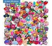 Lot of 10/30/50/100/200Pcs Random Series Shoe Charms for Clogs Sandals,Shoe DIY Decoration Premium Quality Charms Accessories