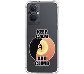 Funda Silicona Antigolpes para Oppo Reno 8 Lite 5G diseño Hombre Escalada Dibujos