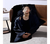 Kpop Singer Sofa Baby Blankets for Bed Fleece Blanket Furry Throw Throws Double Fluffy Soft Decorative Custom Blanket