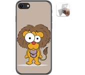 Tumundosmartphone Funda Gel Tpu para Iphone SE 2020 diseño Leon Dibujos