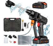 Hidrolavadora 6 en 1, inalámbrica, 260 PSI, con 2 baterías, ideal para limpiar coches.