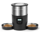 4.5L Button WiFi Automatic Cat Feeder Includes Two Stainless Steel Bowls Smart Pet Cat and Dogs Food Dispenser Feeder Pet Feeder