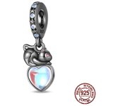 100% 925 Sterling Silver Dark Moon Cat Cute Bow Rabbit Charms Beads Fit Pandora 925 Original Bracelet Fine DIY Birthday Jewelry
