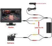 MJDOUD 4.3 Inch Car Rear Camera Monitor LED Reversing Camera with Screen TFT LCD Display for Vehicle Parking  Easy Installation