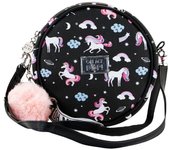 Oh My Pop Unicorn Bolso Redondo, Negro