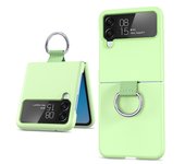 Luxury Matte PC Armor Finger Ring Grip Case For Samsung Galaxy Z Flip ZFlip 6 5 4 3 Zflip6  Zflip5 Zflip4 Zflip3 Candy Funda