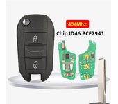 434MHz PCF7941 Chip Remote Car Key For Peugeot 308 408 508 2008 3008 4008 5008 208 30 Citroen C-Elysee C4-Cact HU83 VA2 Blade
