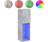 vidaXL Mueble para TV con luces LED 30,5x30x102 cm, Mueble de Salon, Mueble TV, Mueble TV salon, Mesa de TV, Mueble tele