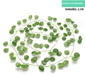 2.1M Artificial IVY Leaf Rattan Faux Grape Sweet Vines Small Green Leaves Plant Garland IVY Creeper Wreath Home Restaurant Decor
