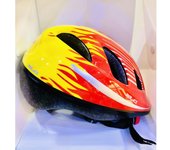 CASCO NIÑO FUEGO 9 AGUJEROS ROJO PARA BICICLETAS O PATINETES MARCA XLC TALLA 49-54 XLC BH-C16