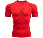 Anime Graphic Compression Shirts for Men Athletic Quick Dry Tshirts Tees Tops Gym Workout Undershirts Short Sleeve Rash Guard