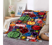 Marvel The Avengers Blanket for Sofa Soft Flannel Throw Fluffy Bed Blanket New Born Winter Children Blanket Baby Gift Miniso