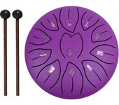 6 Inch 11 Notes Steel Tongue Drum with Drumsticks Mallets Finger Picks Percussion Instruments Sound Healing Drum Hand Pan Drums