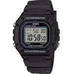 Reloj Digital Casio W-218H-1AVEF para Hombre Resistente Al Agua con Luz LED y Alarma Diaria