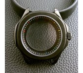 High-quality Silvery Black Case have inner ring 39.5mm watch men's case FIT NH34 NH35 NH36 movement Automtaic Watch Box