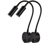 2pcs светильн Hotel Bedside Working Study Reading Wall Lamp sconces 3W Book Lamp Night light fixtures Spot LED EU US Plug Cord