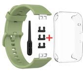 TPU Case+Silicone Band For Huawei Watch FIT Strap Smartwatch wrist Sport bracelet Smart watchband+cover fit watch Accessories